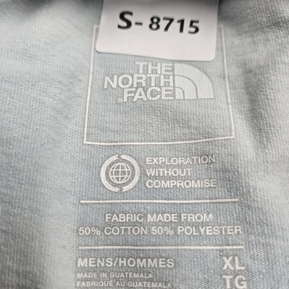 The North Face Men Shirt XL Light Blue Logo Short Sleeve